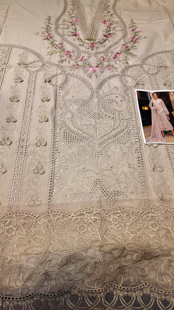 Maria B luxury lawn-organza-silk dupatta