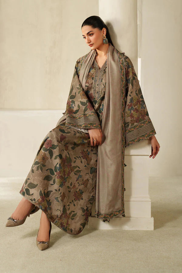 Baroque Lawn Embroidered & Printed 3 Piece Dress