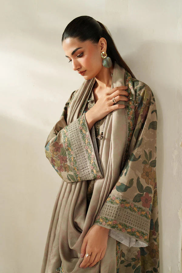 Baroque Lawn Embroidered & Printed 3 Piece Dress