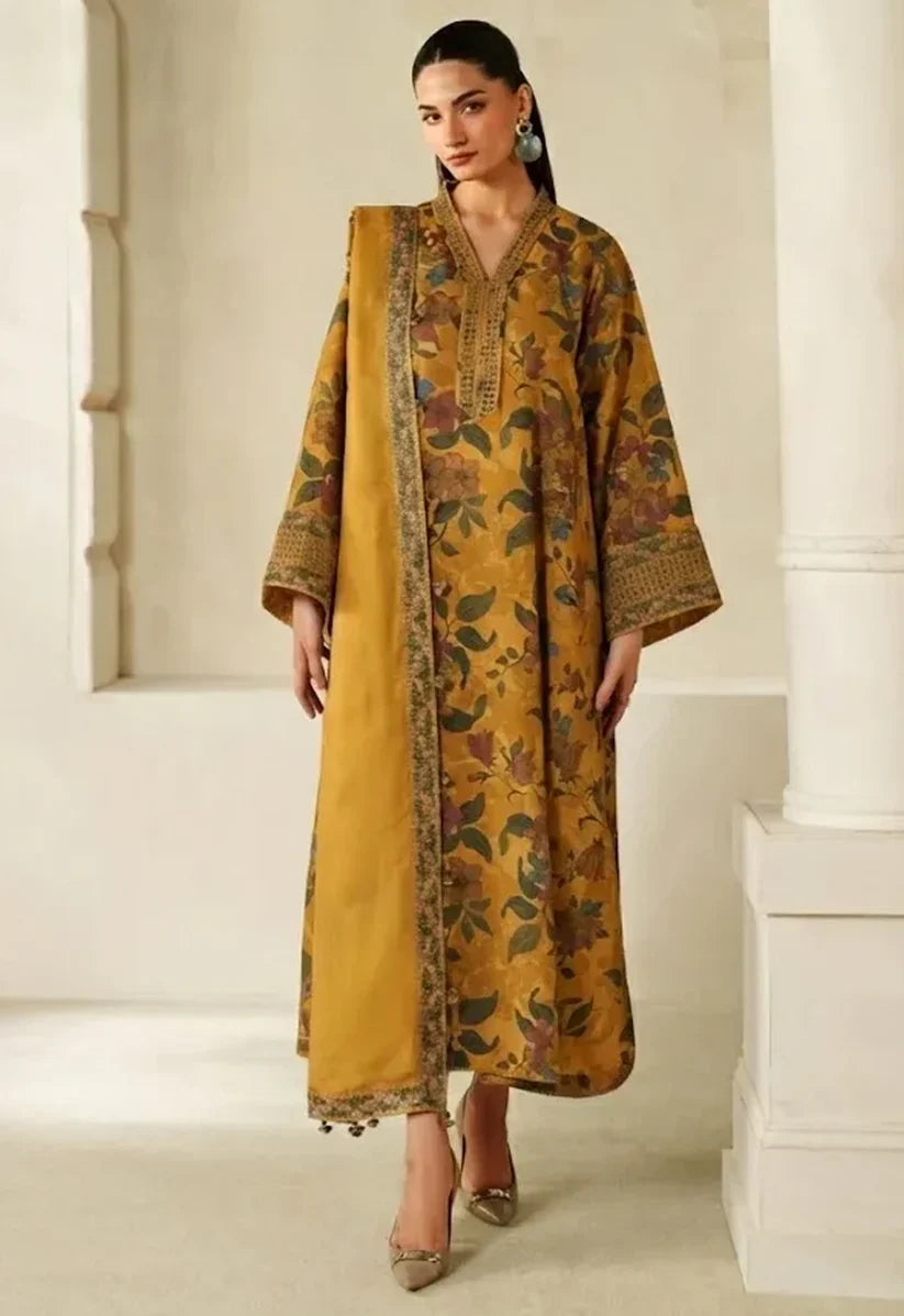 Baroque Lawn Embroidered & Printed 3 Piece Dress