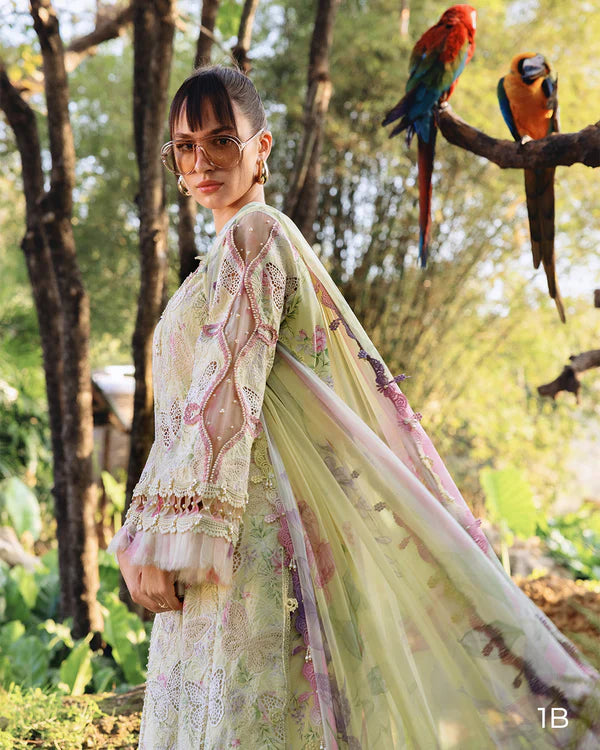 Maria B Lemon Lawn Chicken Kari Un-Stitched 3pc Suit