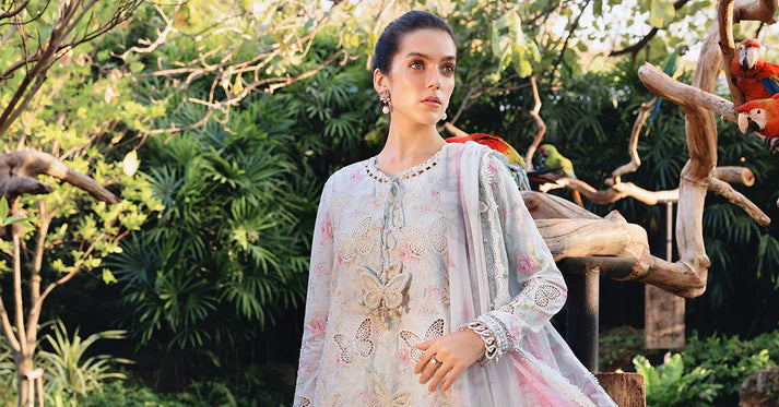 Maria B Lawn Chikankari Luxury Embroidered 3 Piece Dress