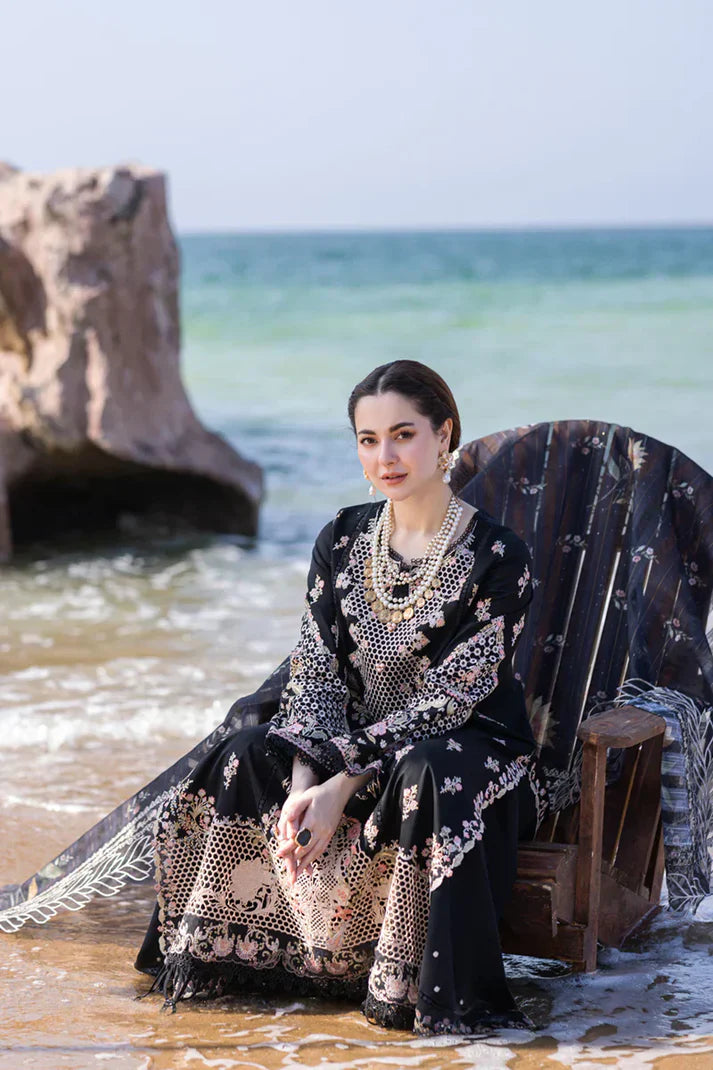 Qalamkar Luxury Embroidered Lawn 3pc
