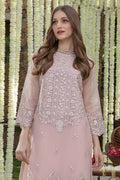Azure Organza Suit With SATIN SILK Trouser&nbsp;