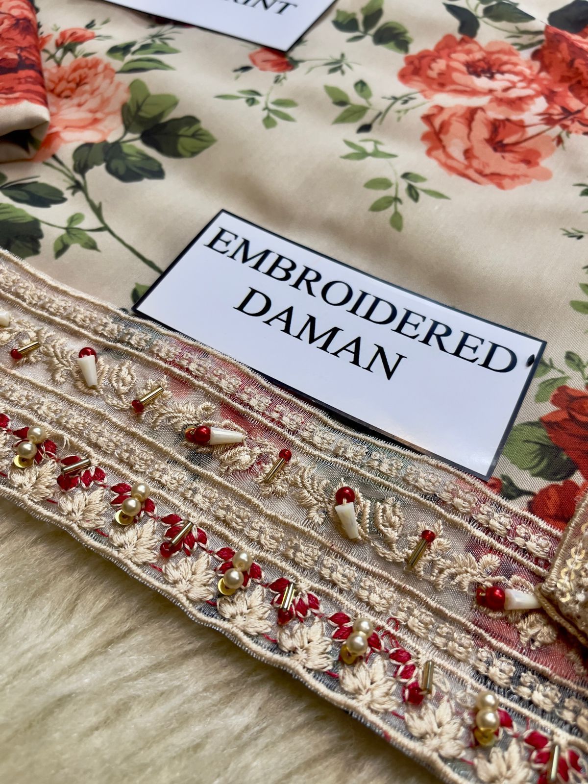 VANYA EMBROIDERED DIGITAL SWIS LAWN WITH ORGENZA EMBROIDERED DUPATTA