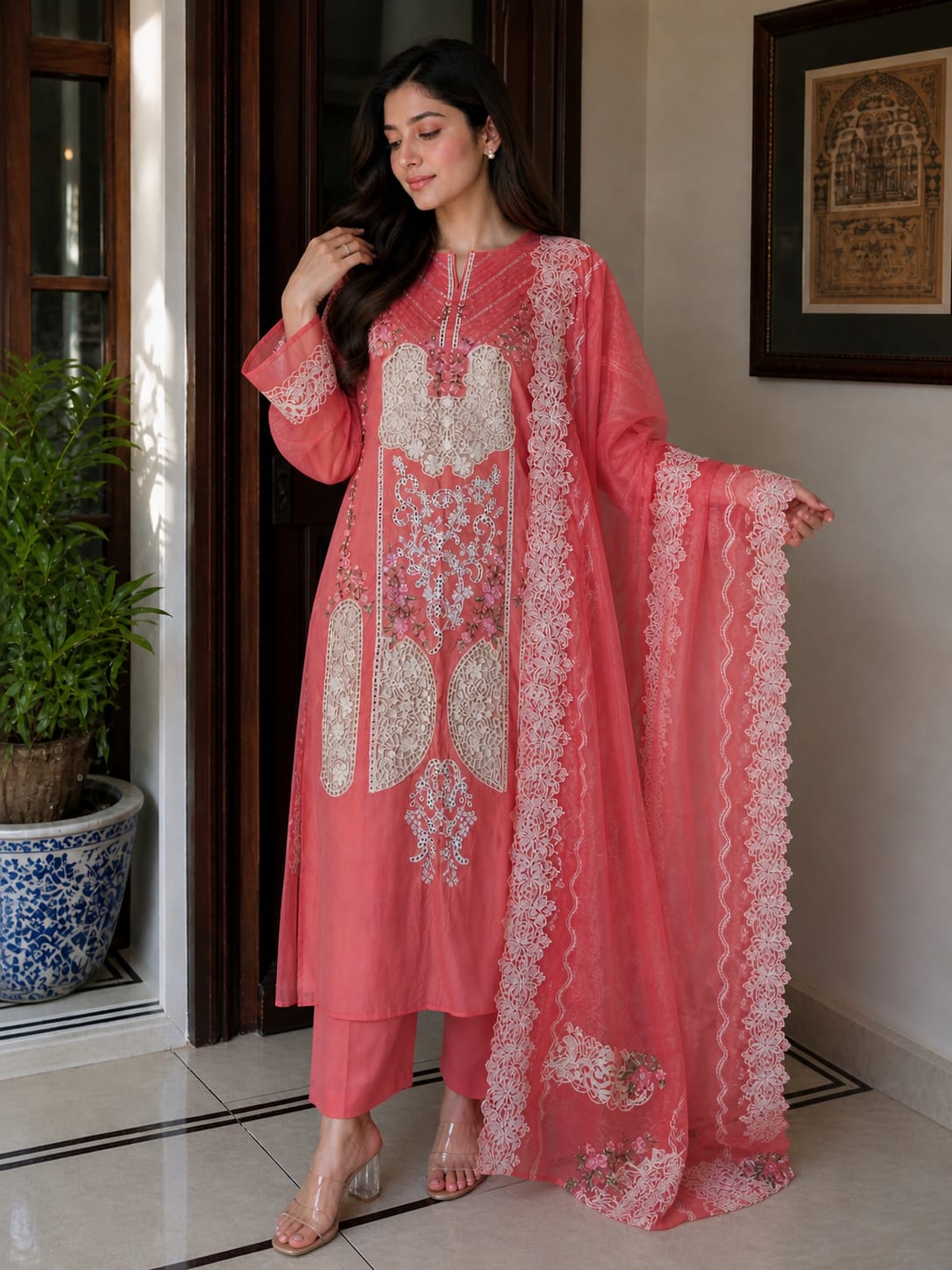Elaf Luxury Embroidered Lawn 3 Piece Suit