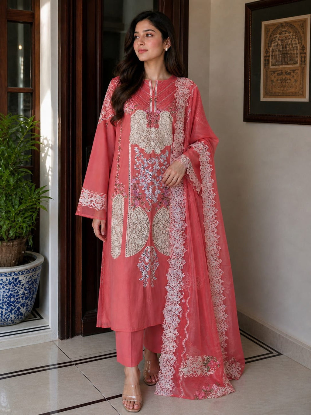 Elaf Luxury Embroidered Lawn 3 Piece Suit